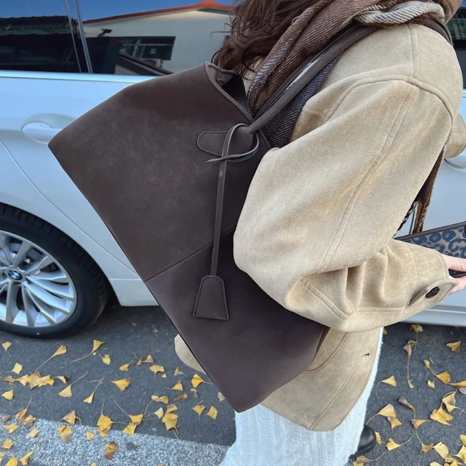 SOERA Joan Vegan Suede Bag - Handbags - 3256809459981451-;Vf1757549907236054079 Brown