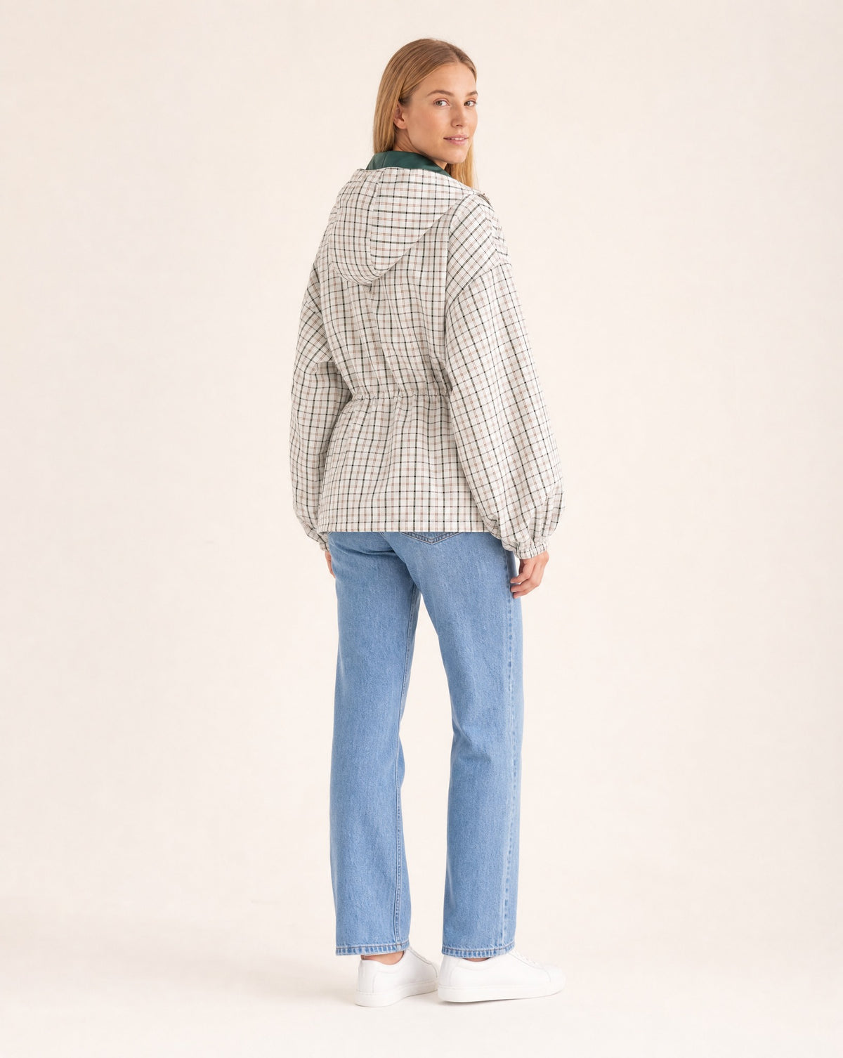 Erica Retro Plaid Hooded Jacket