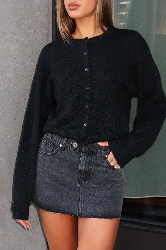 Simone Button Front Knit Cardigan