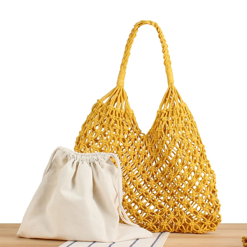 Margot Woven Beach Tote