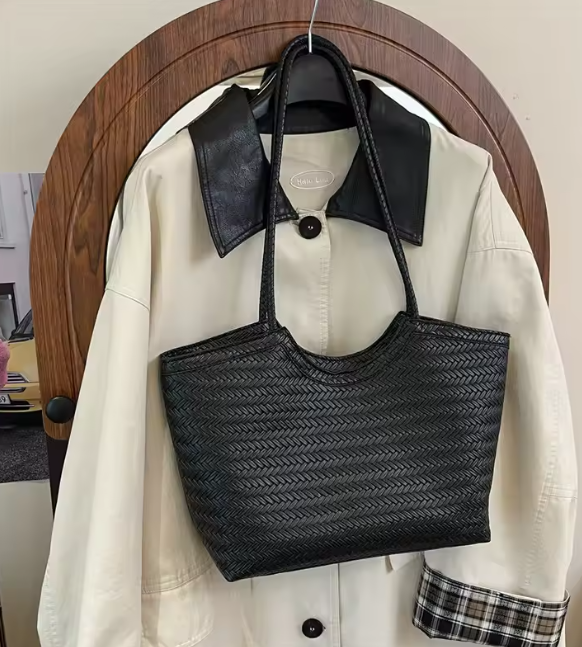 Rica Woven Faux Leather Bag