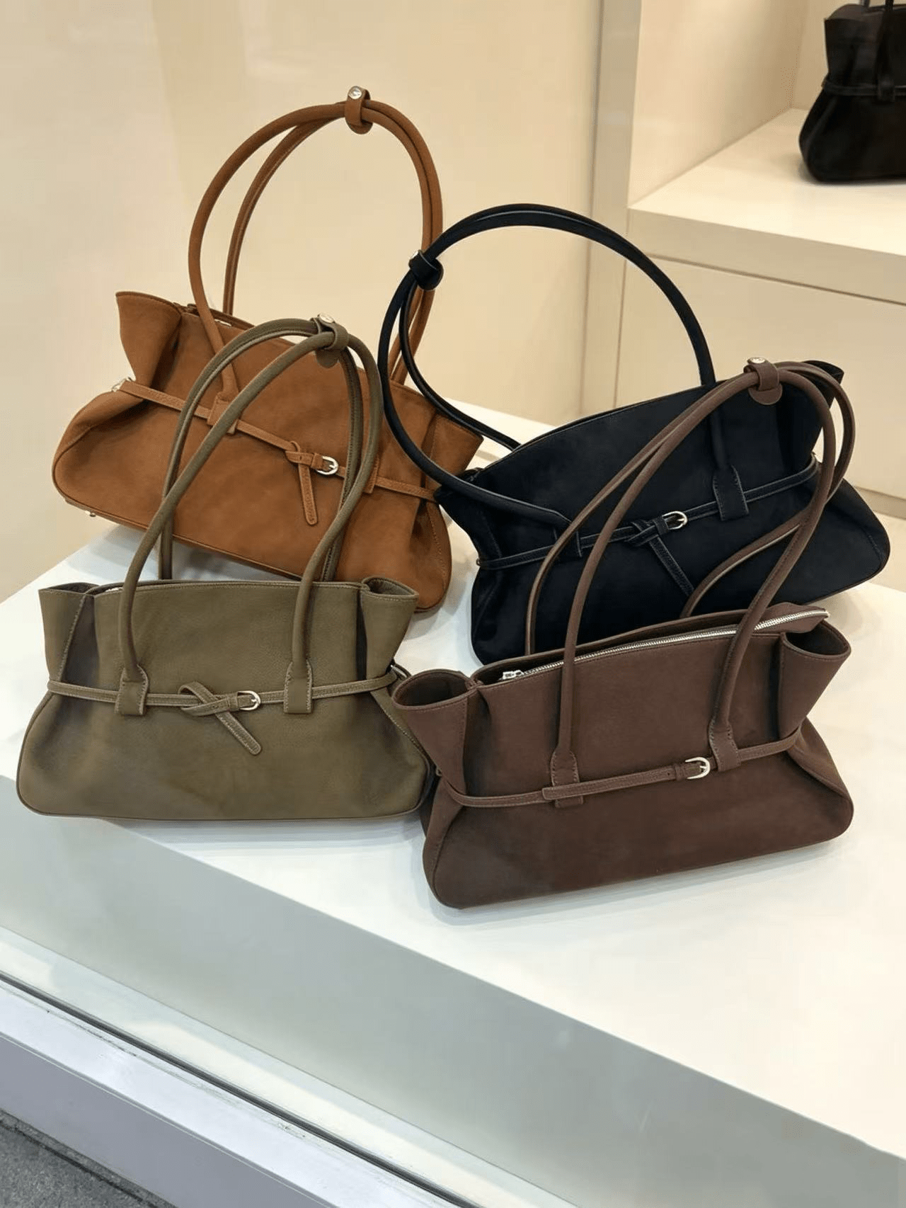 SOERA Briana Belted Tote Bag - Bag -  Coffee