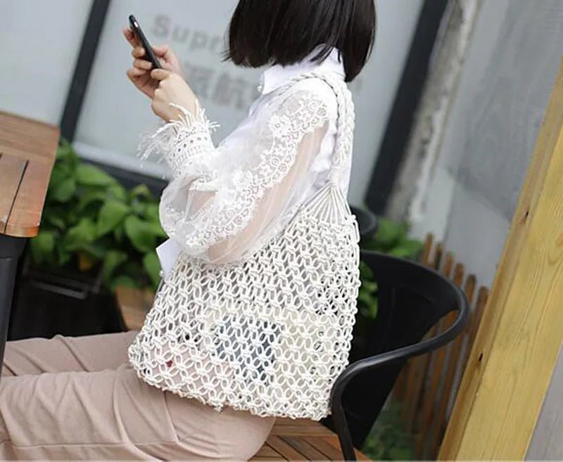SOERA Margot Woven Beach Tote - Bag - SOERA-632835-WHI-OS-06531 White