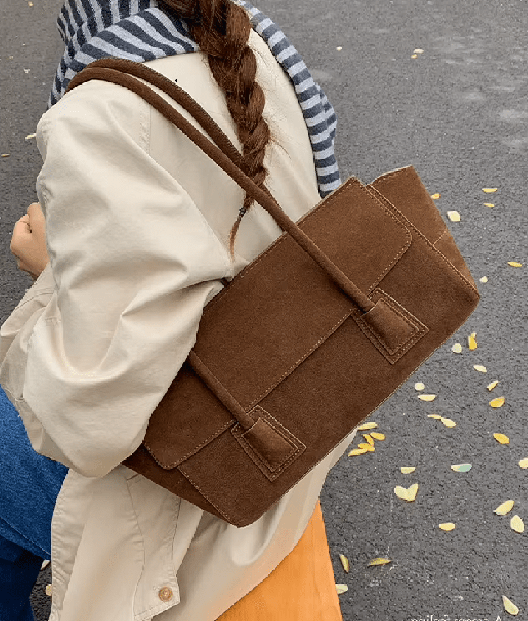 SOERA Nicole Vintage Suede Crossbody Bag - Bag - SOERA-595523-RED-OS-53859 Red
