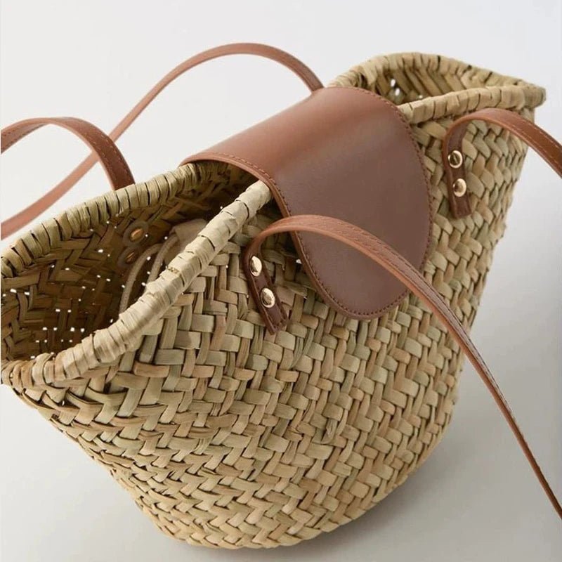 SOERA Aisea Woven Rattan Shoulder Bag - Bag -  Beige
