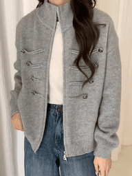 Amelie Turtleneck Zip Knit Cardigan