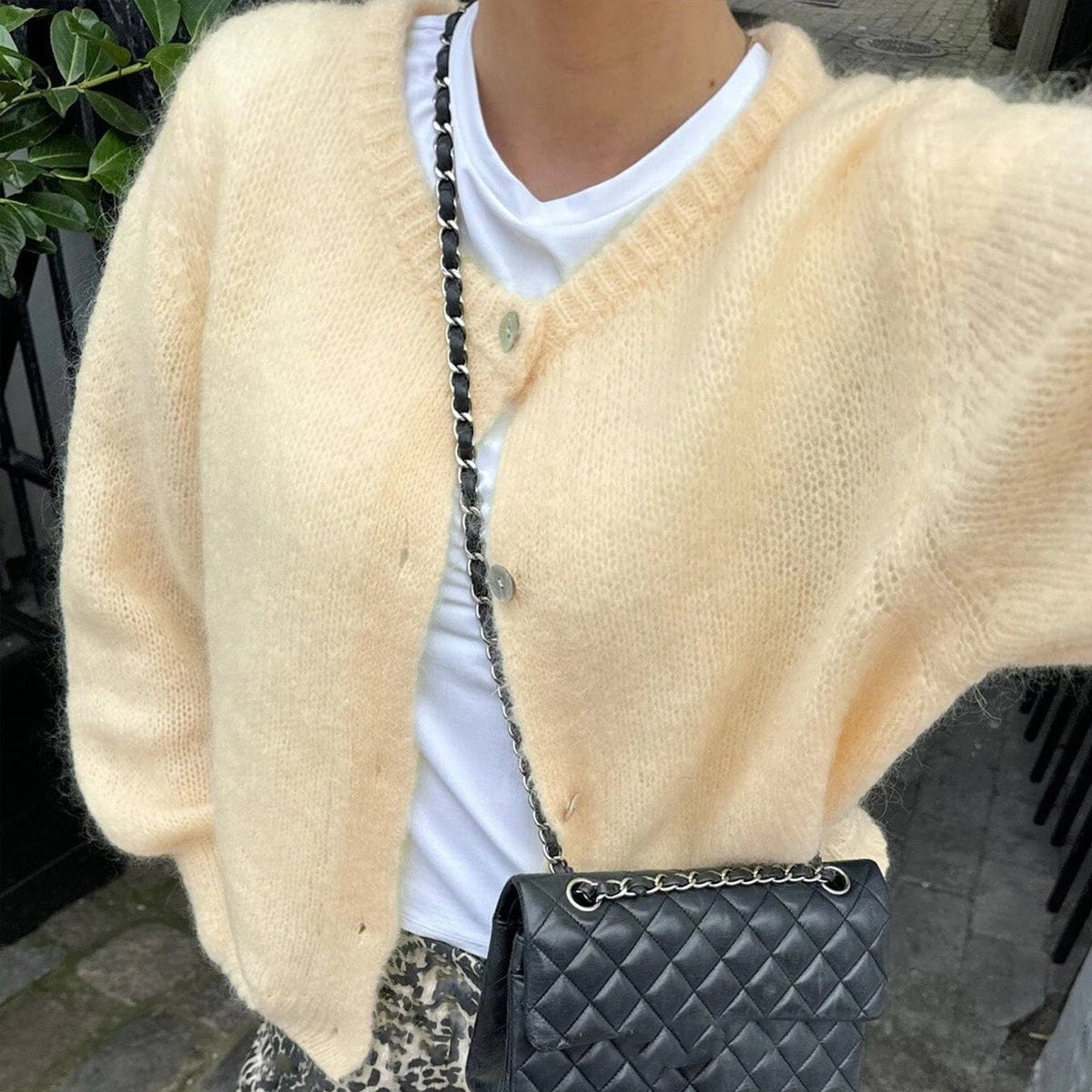 SOERA Rachel Oversized Fuzzy Knit Cardigan - Cardigan - SOERA-437187-LIG-S-08131 Light Yellow S