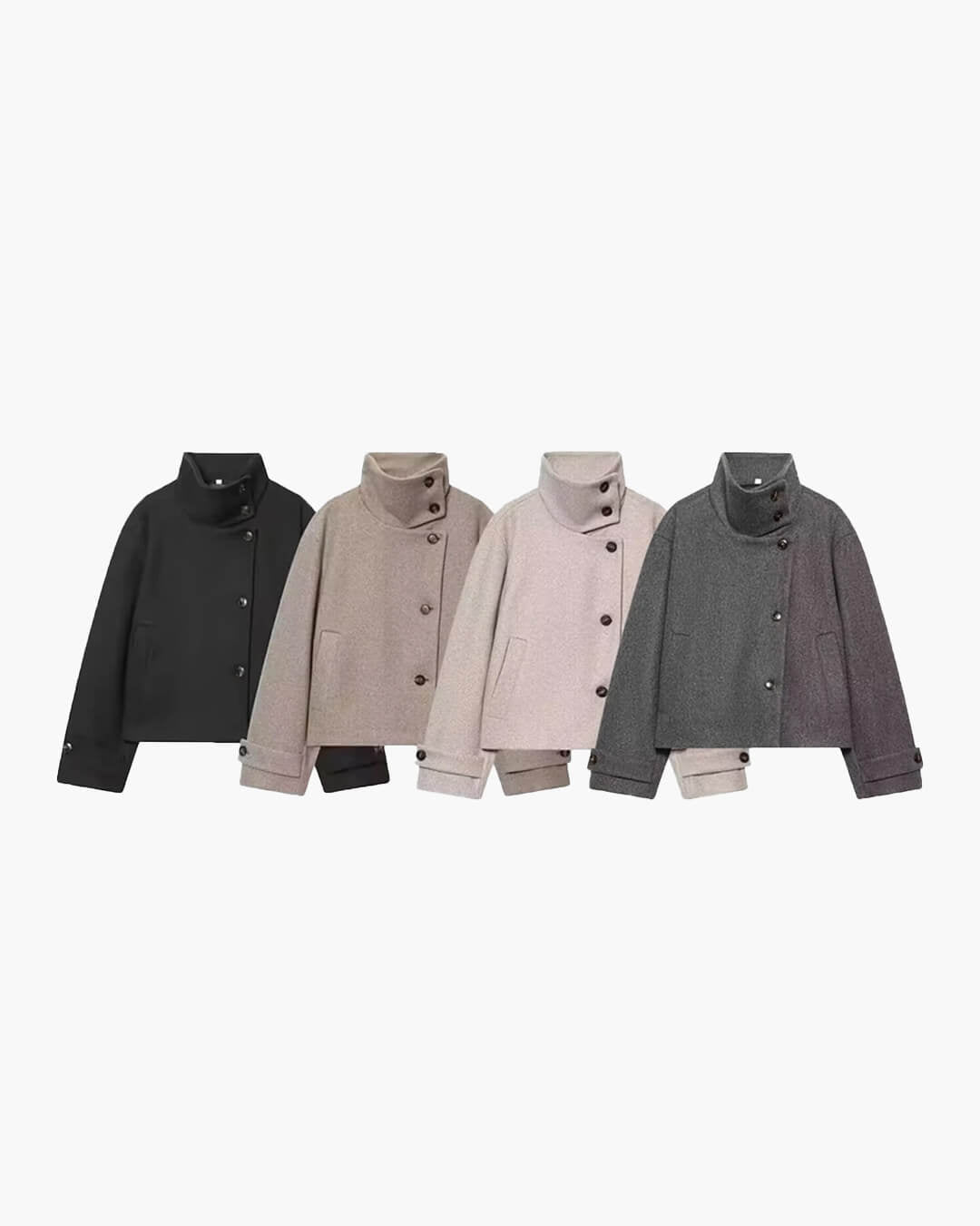 SOERA Rose Buckle Stand Collar Coat - Coat - SOERA-387651-BRO-XS-00835 Brown XS