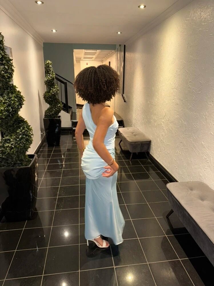 SOERA Ella One-Shoulder Maxi Dress - Dress - SOERA-272771-BLU-S-96323 Blue S
