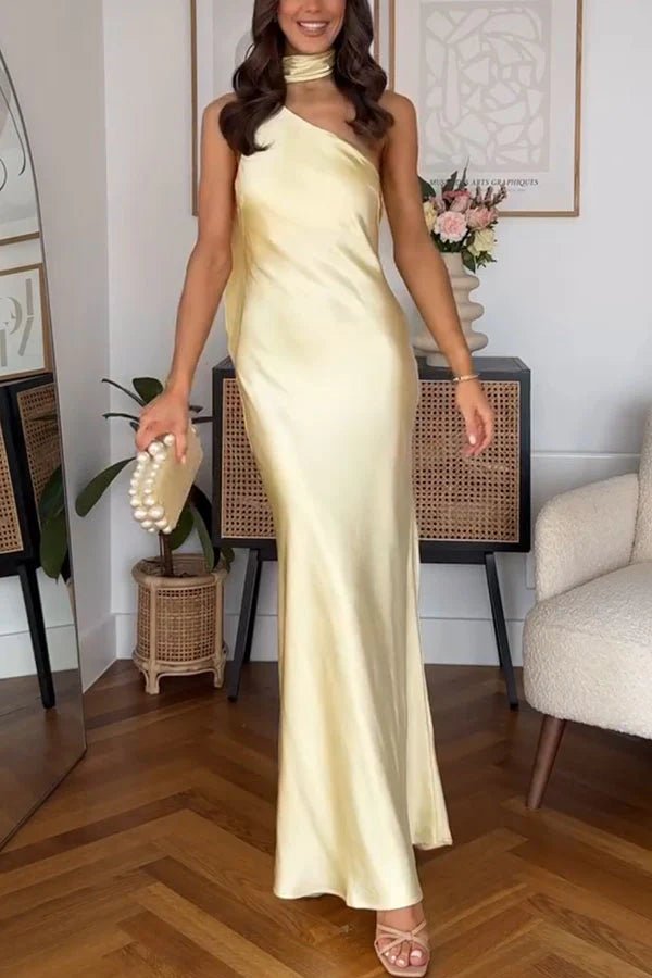 SOERA Airuna One-Shoulder Silk Evening Gown - Dress - SOERA-468995-DEF-OS-78853 L