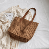 Celeste Woven Straw Beach Tote