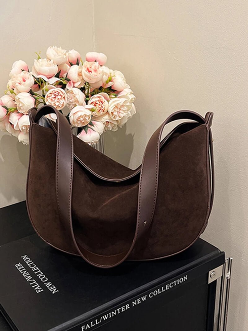 SOERA Lily Faux Suede Bag - Handbags - Soera-Lily-Faux-Suede-Bag-Beige Beige Regular