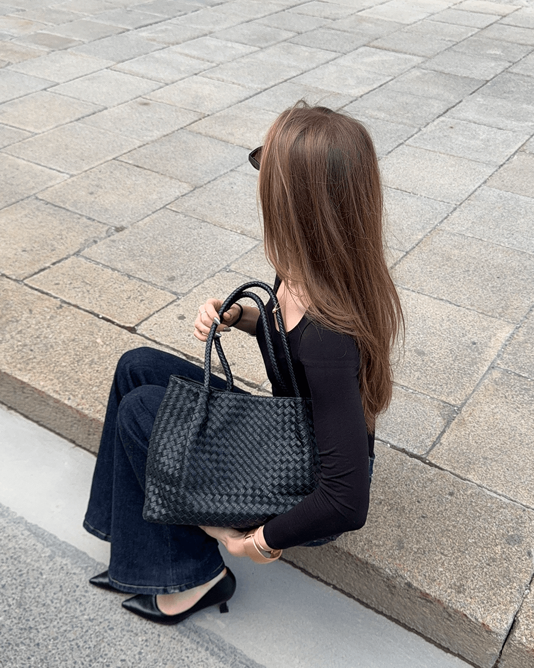 SOERA Natalie Woven Bag XL - Handbags - Soera-Natalie-Woven-Shopper-Bag-XL-Handbag/Black Black Regular