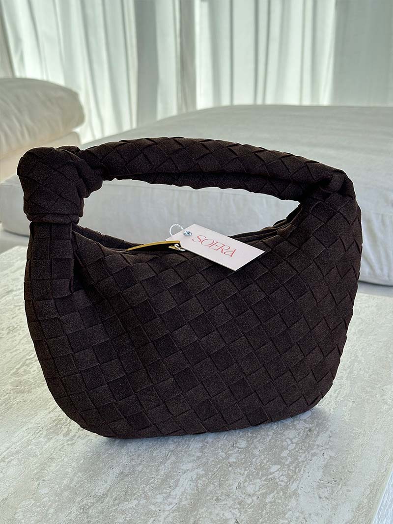 SOERA Woven Bag mini suede - Handbags - DBAD2-WK272006 Grey