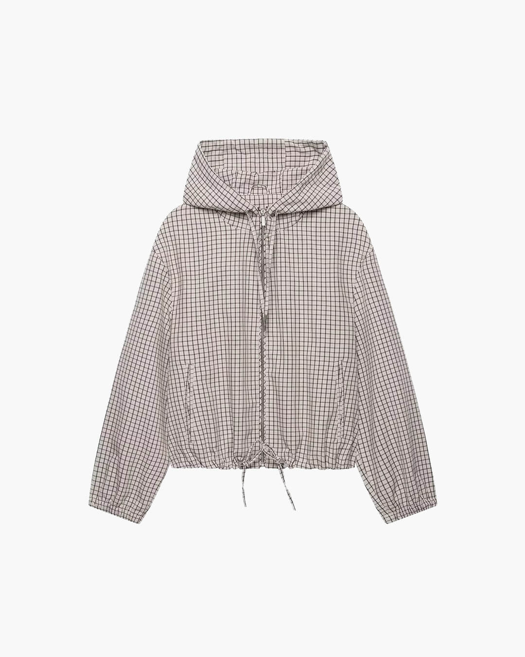SOERA Daniela Plaid Hooded Cropped Jacket - Jacket -  L