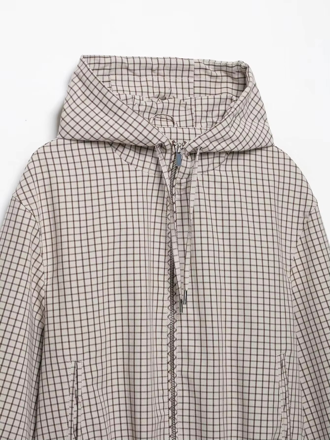 SOERA Daniela Plaid Hooded Cropped Jacket - Jacket -  L