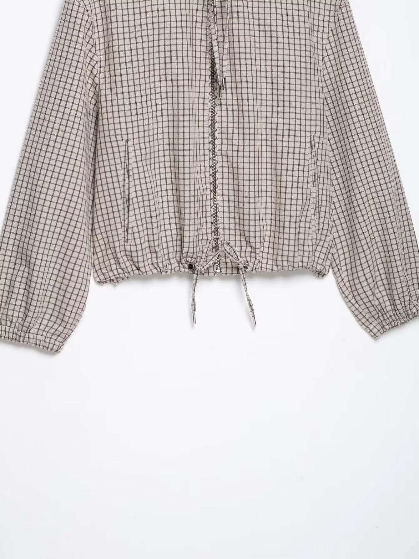 SOERA Daniela Plaid Hooded Cropped Jacket - Jacket -  L