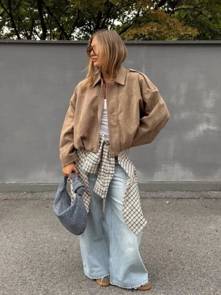 SOERA Ellie Suede Oversized Zip Jacket - Jacket - SOERA-582083-DEF-OS-53828 M