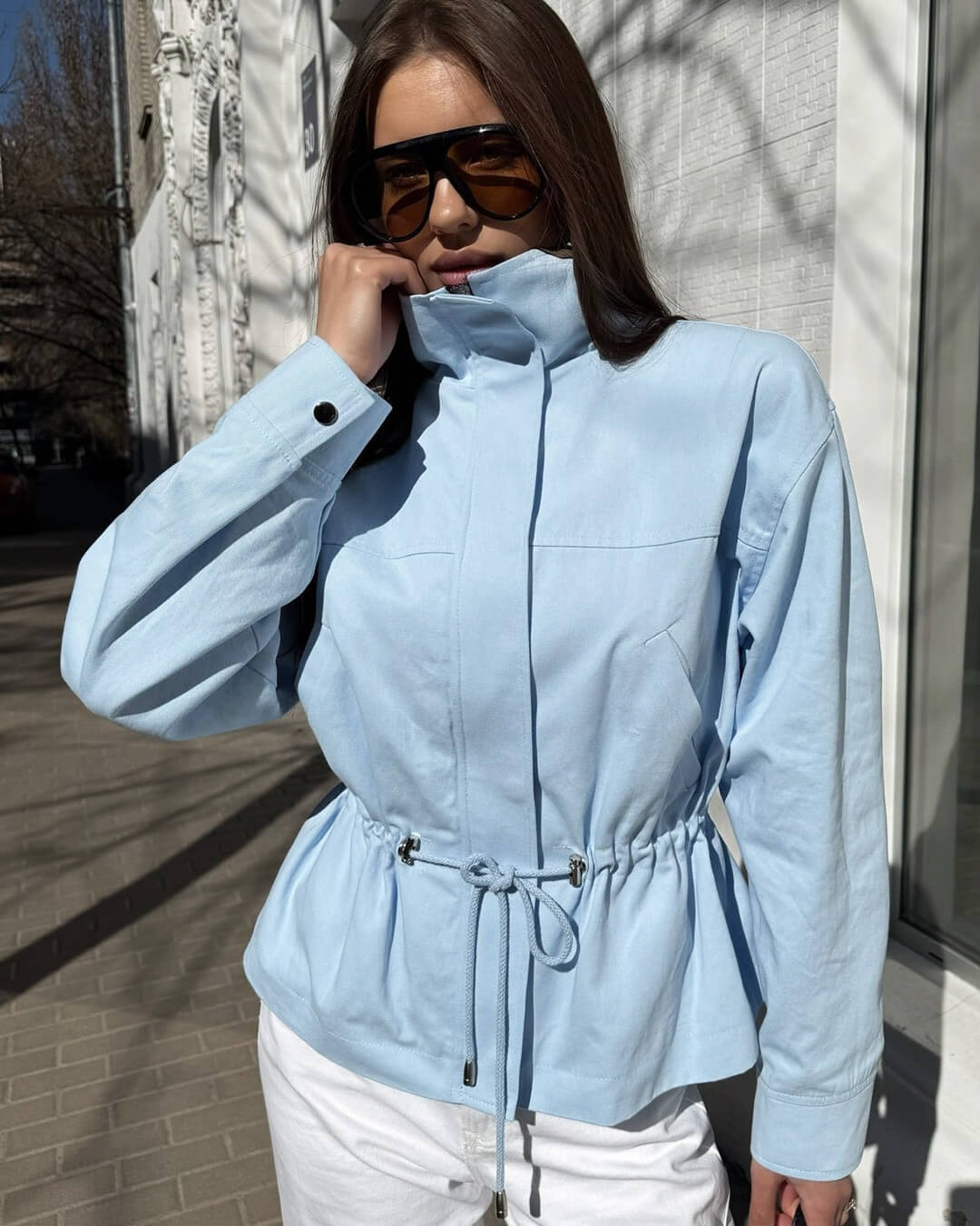 SOERA Esther Stand Collar Jacket - Jacket - SOERA-381763-BLU-S-58147 Blue S
