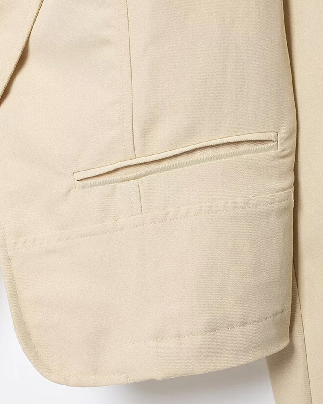 SOERA Helena Funnel Neck Double-Breasted Blazer - Jacket - SOERA-680003-1-S-20227 Beige S