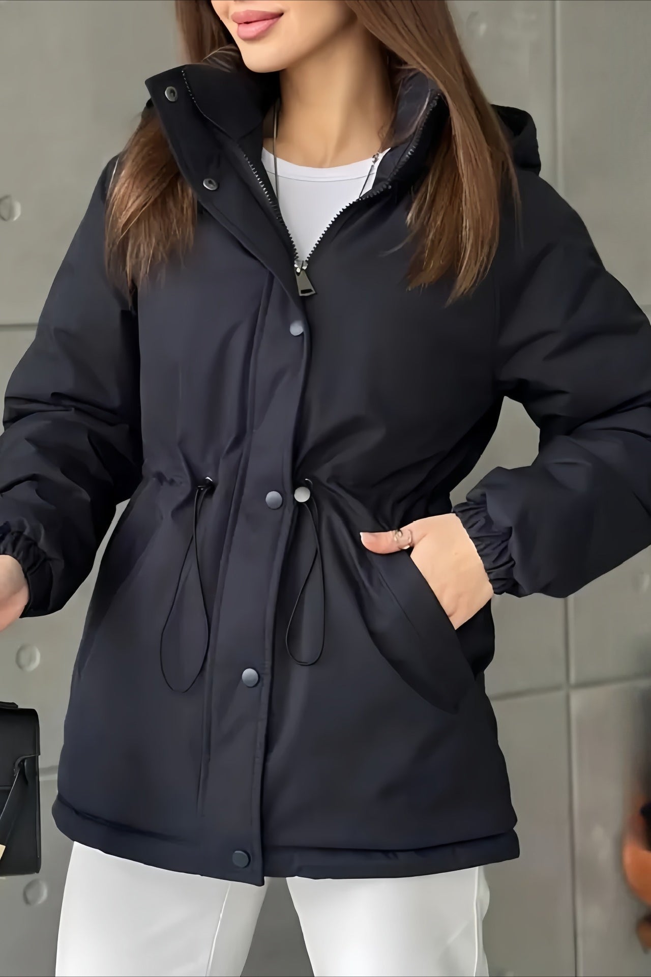 SOERA Adele Hooded Windbreaker Jacket - Jackets - Dv1770383550824852103 Black S
