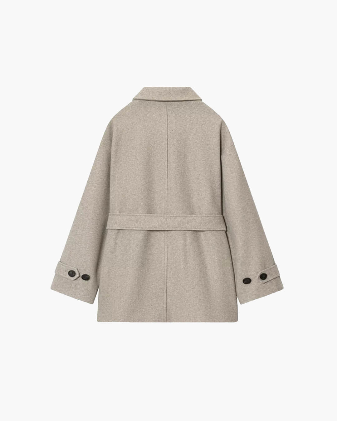 SOERA Felly Faux Wool Coat with Belt - Jackets - 3256809964317372-;nX1763625122225766537 Beige M