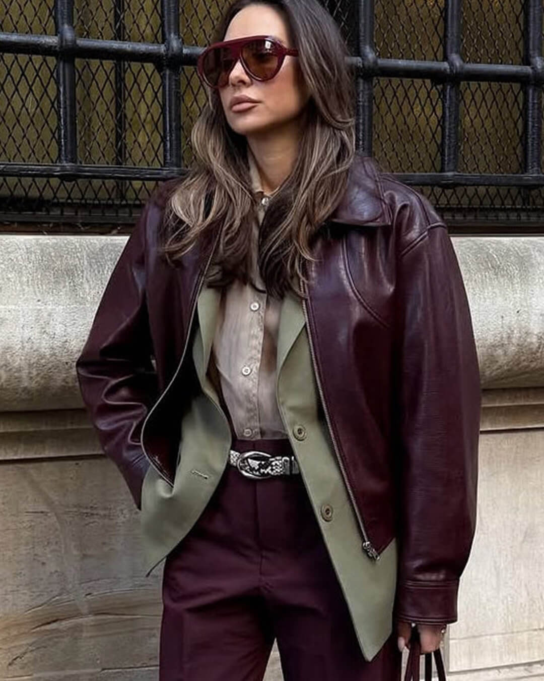 SOERA Fiona Faux Leather Lapel Jacket - Jackets - SOERA-887299-WIN-S-53667 Wine Red S