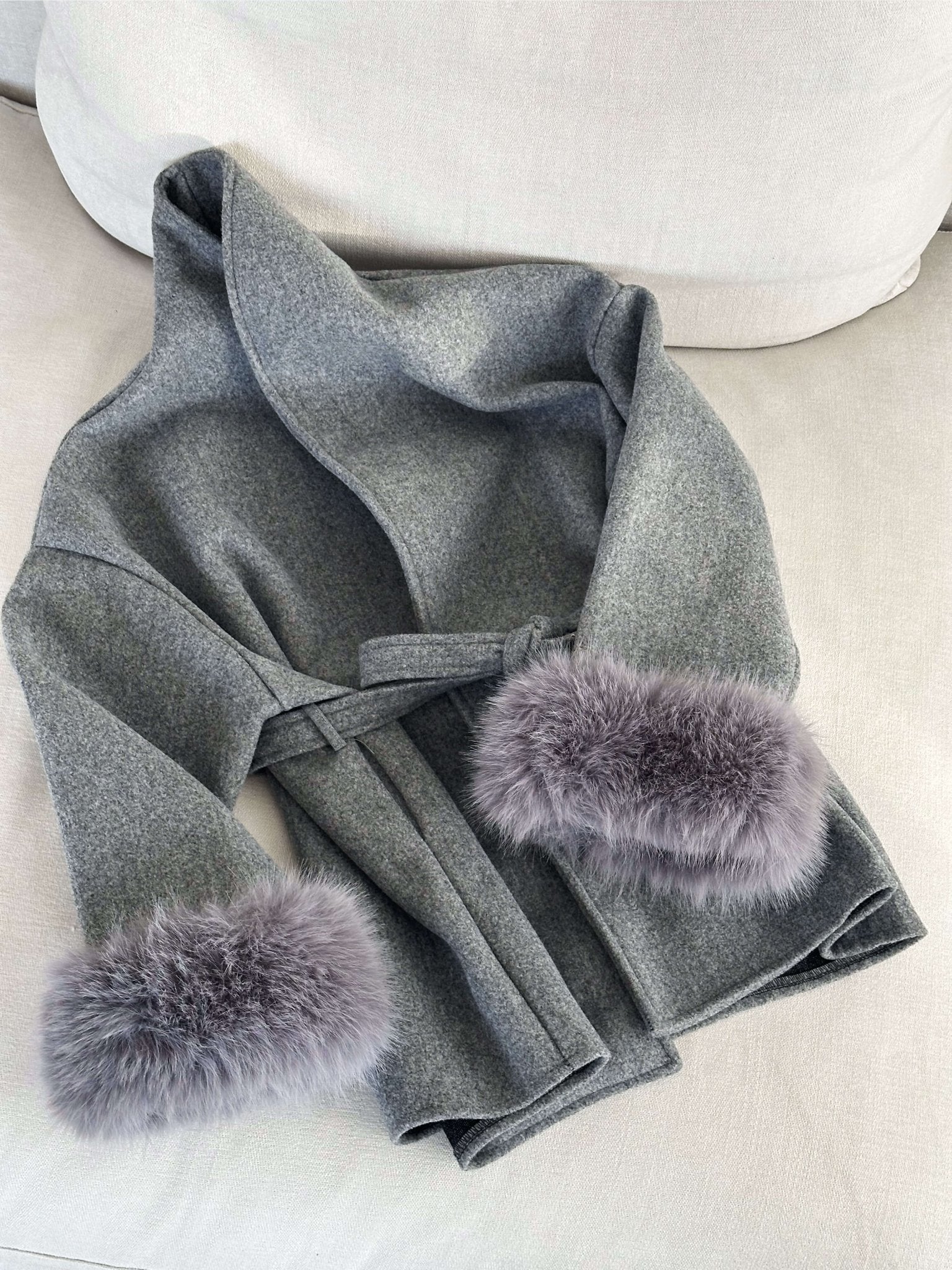 SOERA Grace Faux Fur Coat - jackets - DWOD2-WK406001 Gray S