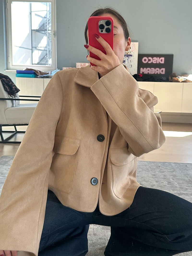 SOERA Marissa Faux Suede Jacket - jackets - Soera-Marissa-Suede-Jacket-Brown/S S