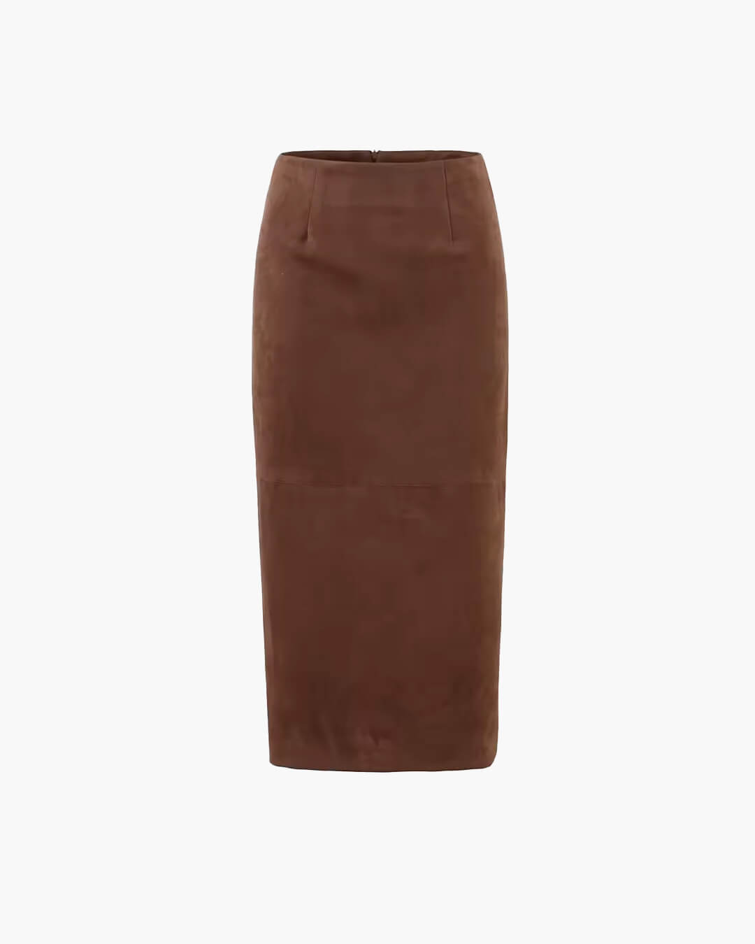 Mila High-Waist Suede Midi Skirt