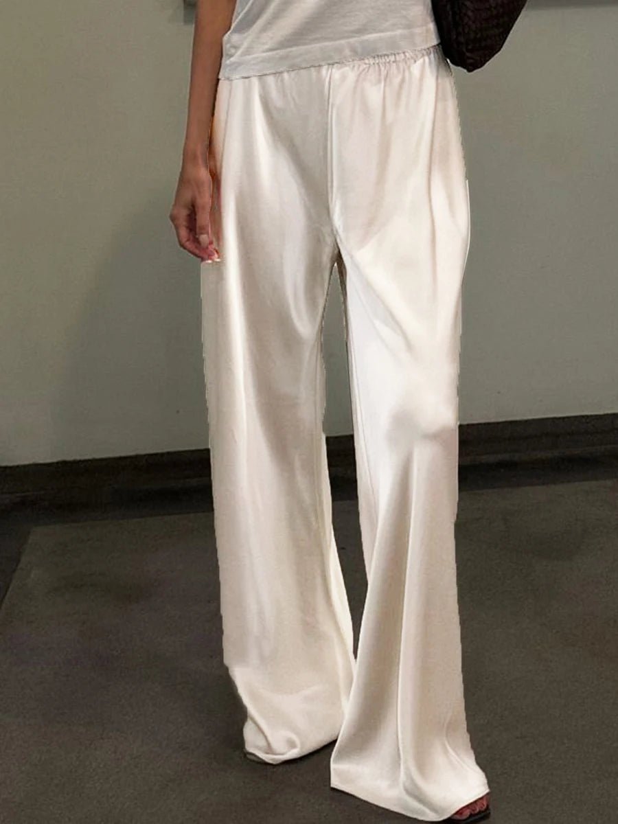 Wendy Wide Leg Satin Trousers