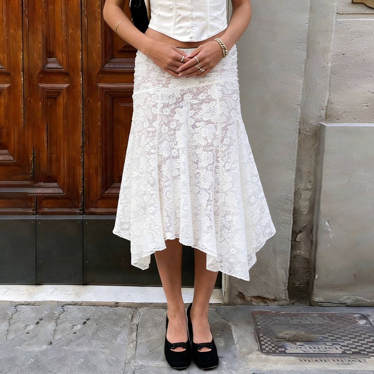SOERA Sabrina Paisley Lace Midi Skirt - Skirt - SOERA-570755-DEF-OS-98787 S