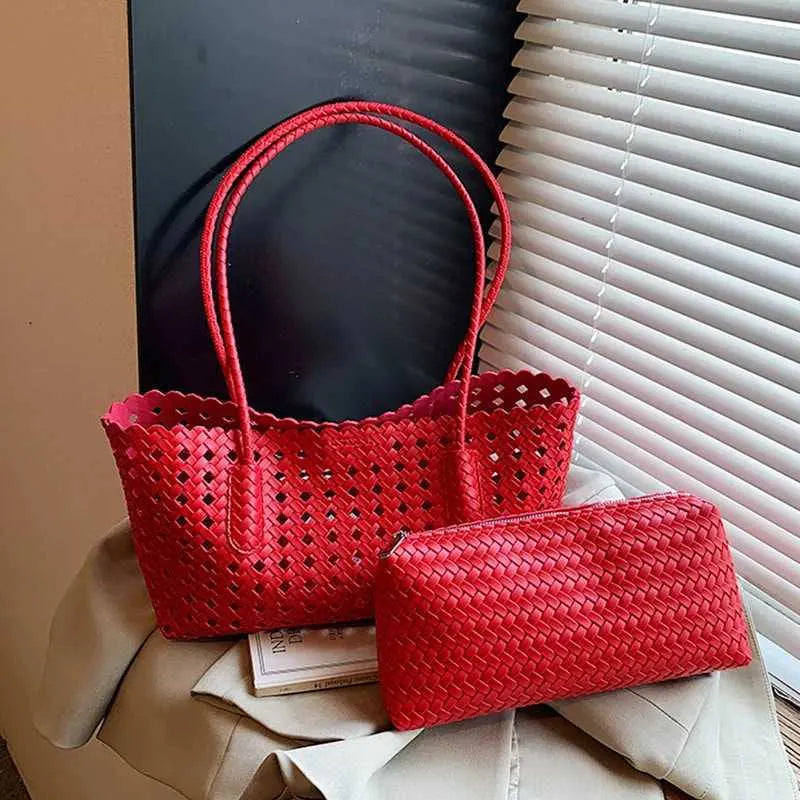 Stella Woven Shoulder Bag